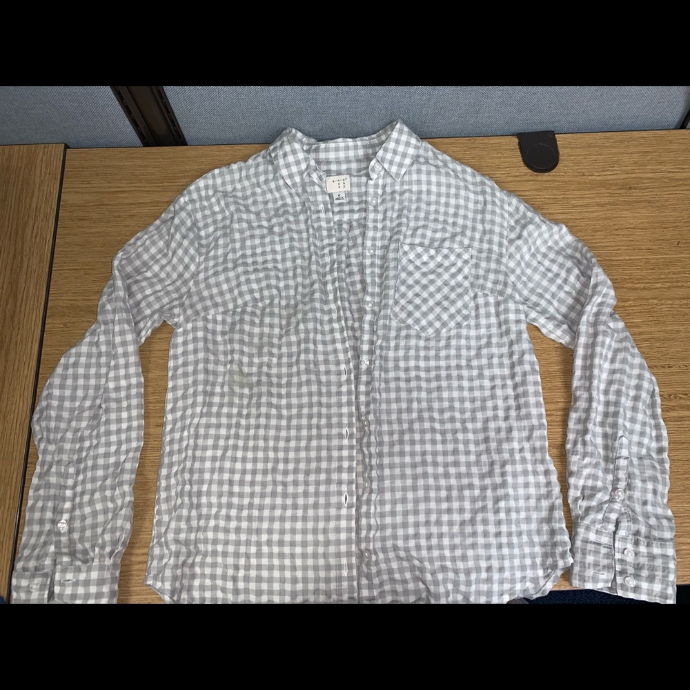 A New Day Flannel Button Long Sleeve Shirt Small